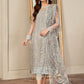 ZARIF NET LUXUR UNSTITCHED 3PC SUIT