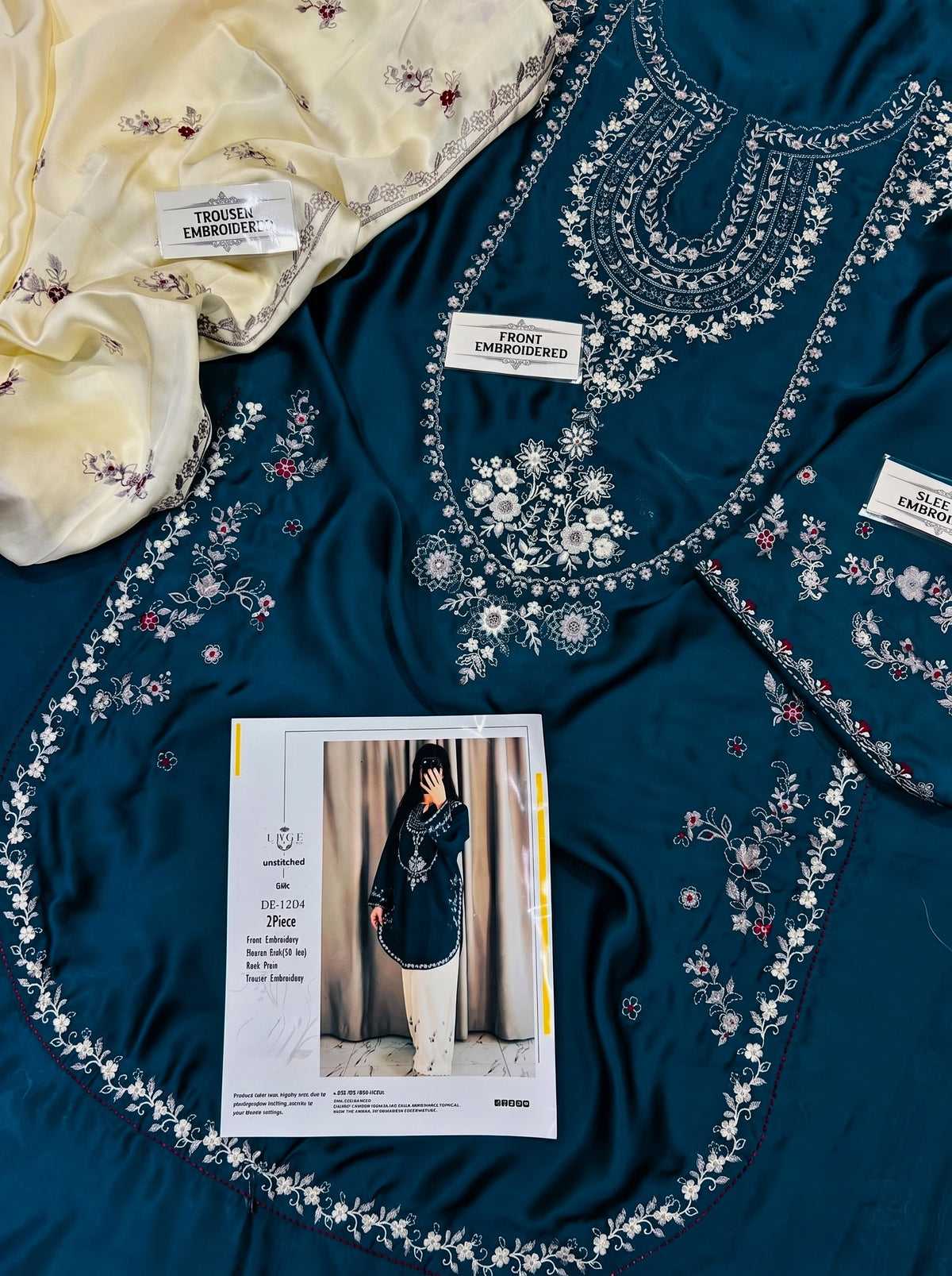 URGE SILK EMBROIDERED 2PC