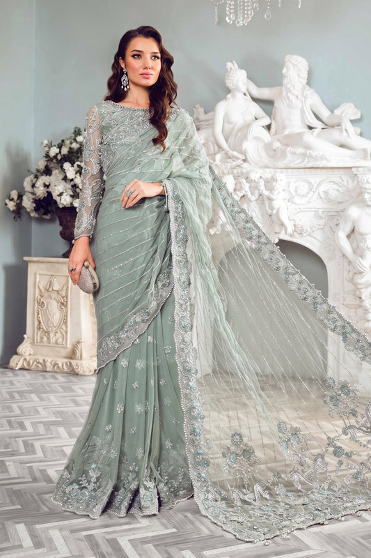 MARIA B EMBROIDERED NET SAREE