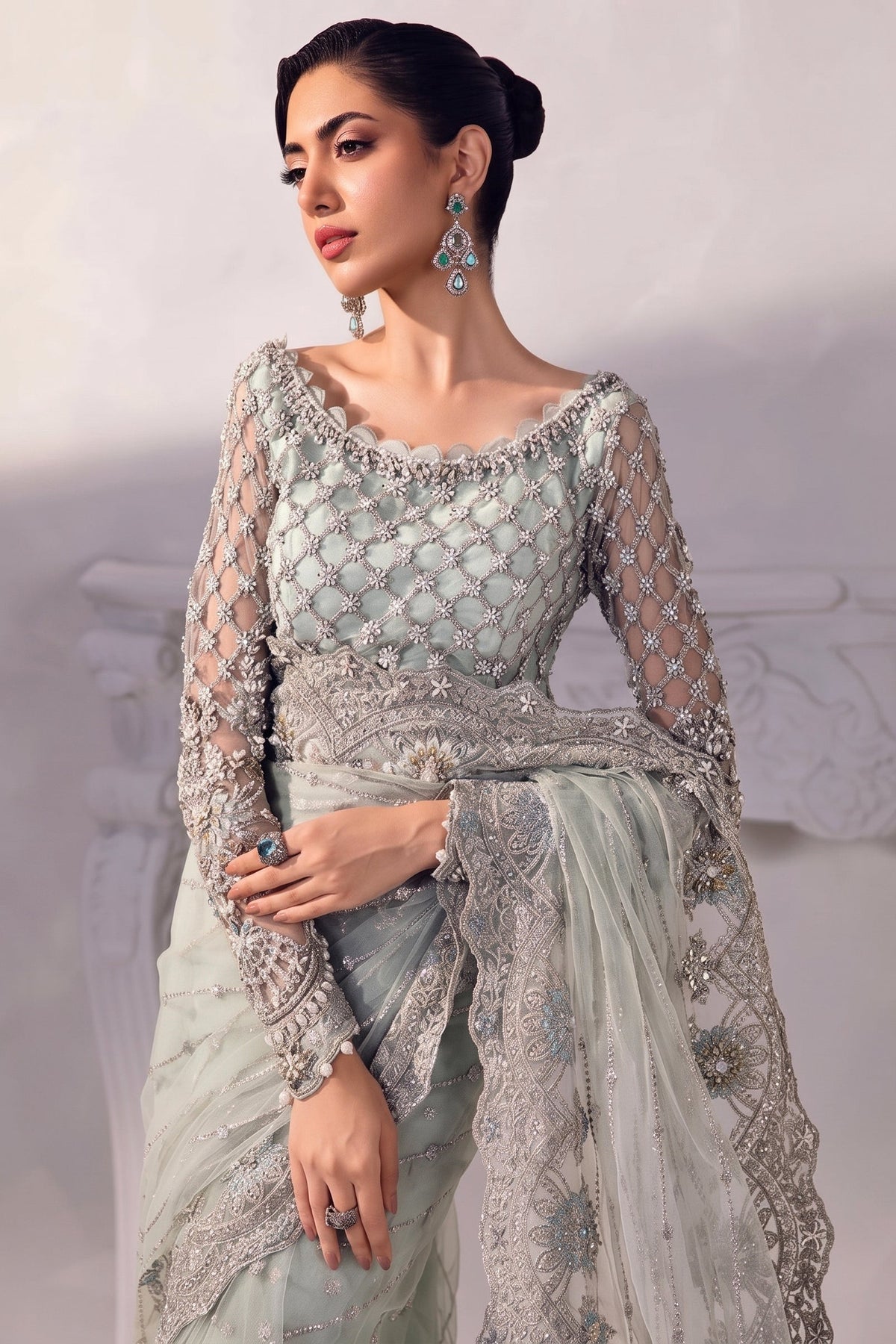HEAVY EMBROIDERED SAREE