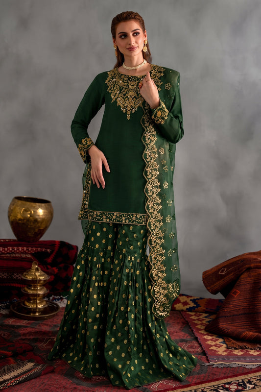 IZINIK EMBROIDERED 3PC UNSTITCH