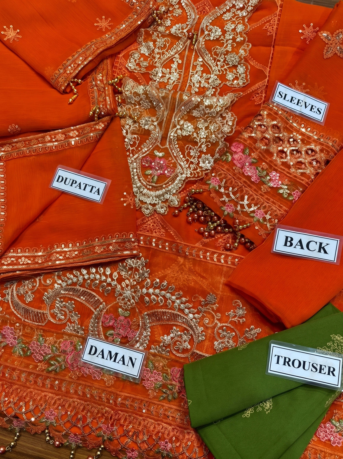 Maria B Heavy Embroidered Chiffon Unstitched 3PC Suit