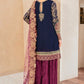 HEAVY EMBROIDERED CHIFFON 3PC UNSTITCH