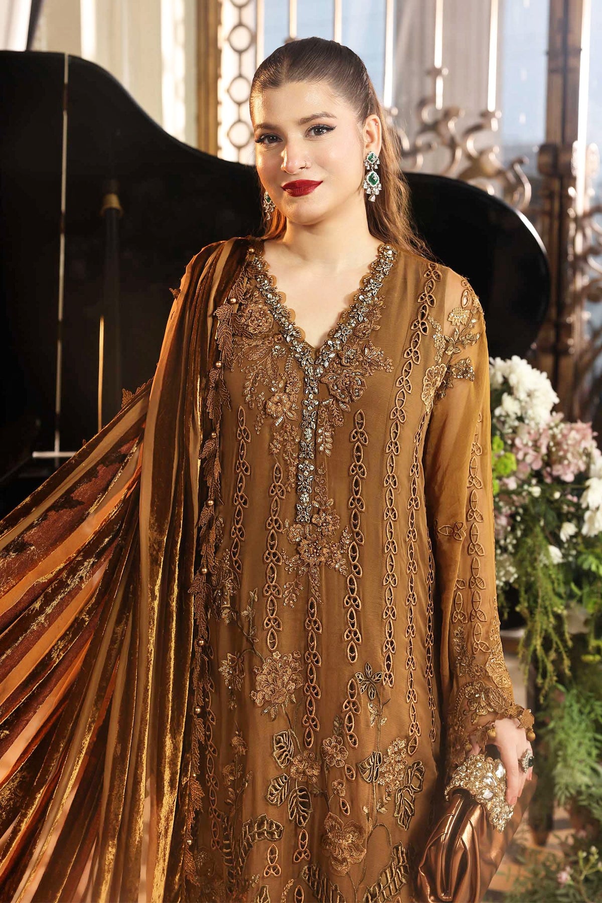 CHIFFON HEAVY EMBROIDERED UNSTITCHED 3PC SUIT