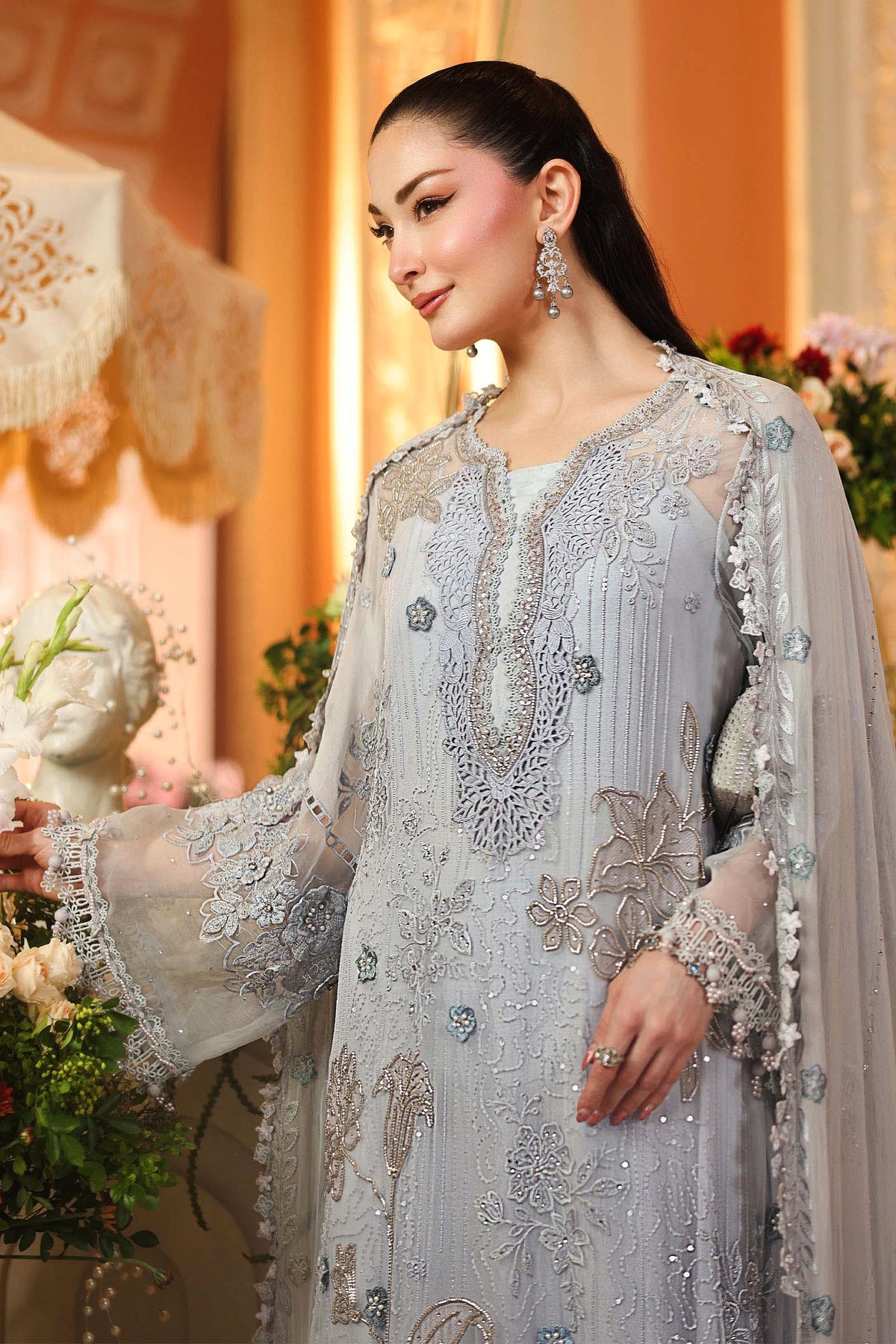 CHIFFON HEAVY EMBROIDERED UNSTITCHED 3PC SUIT