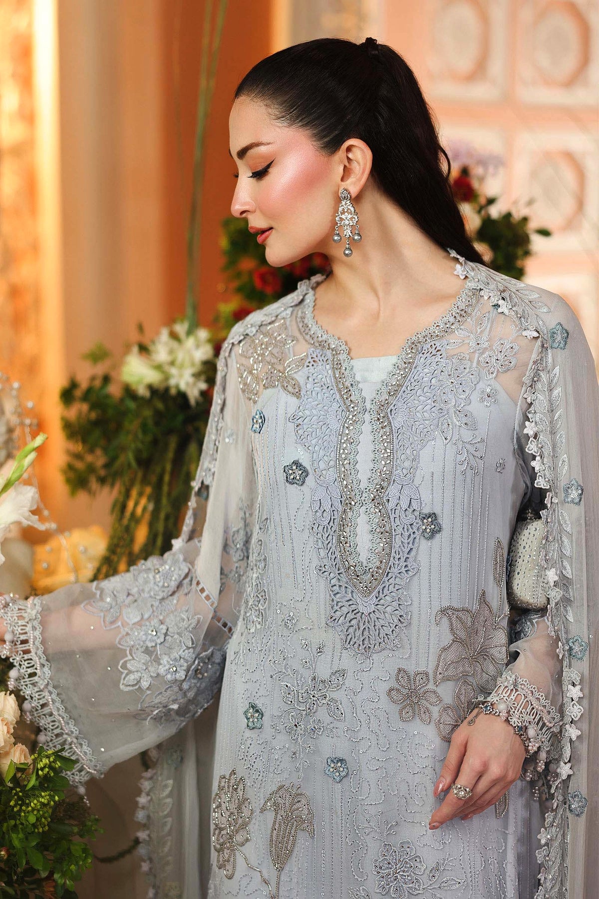 CHIFFON HEAVY EMBROIDERED UNSTITCHED 3PC SUIT