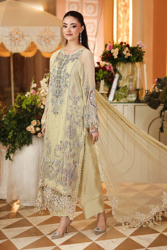CHIFFON HEAVY EMBROIDERED UNSTITCHED 3PC SUIT