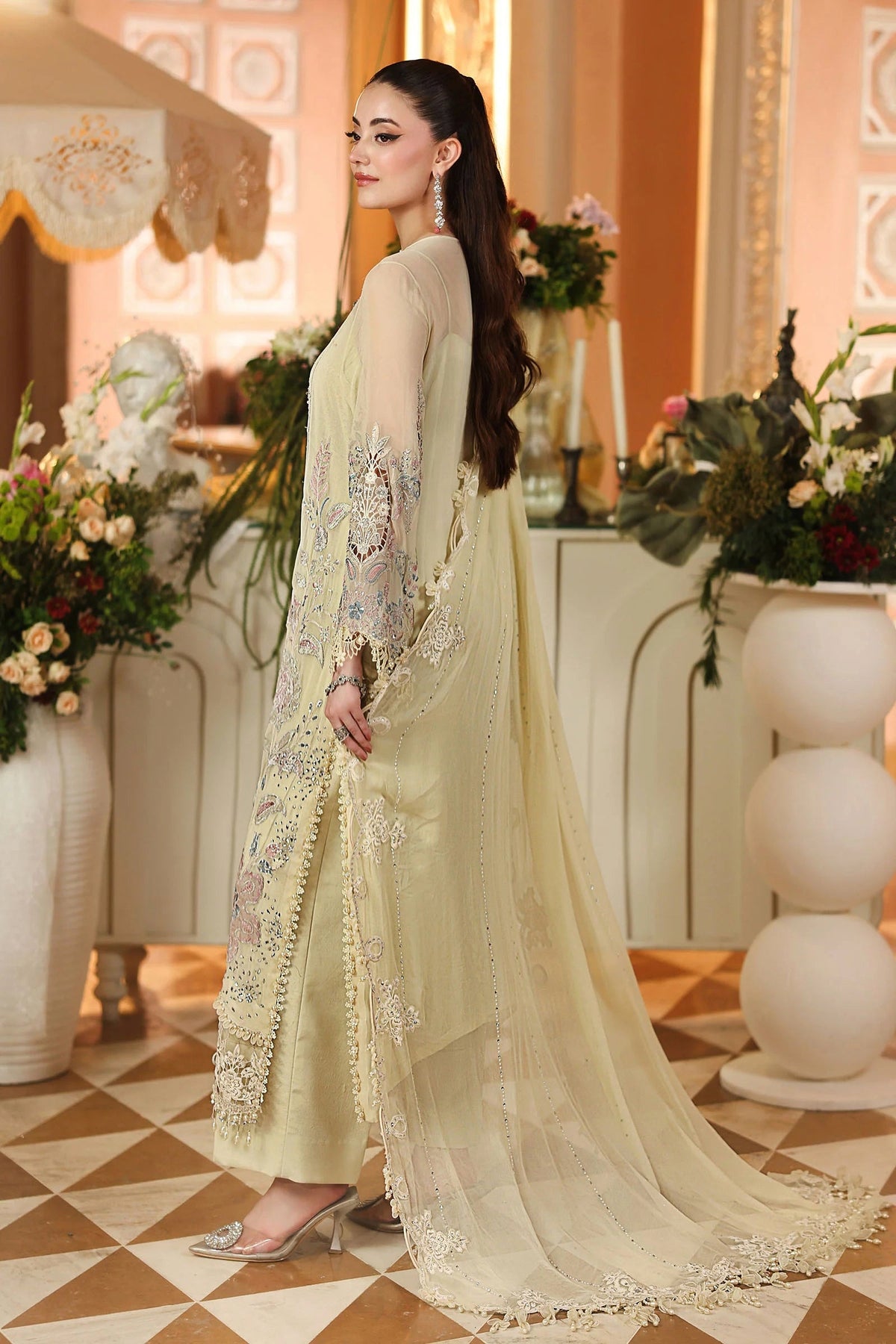 CHIFFON HEAVY EMBROIDERED UNSTITCHED 3PC SUIT