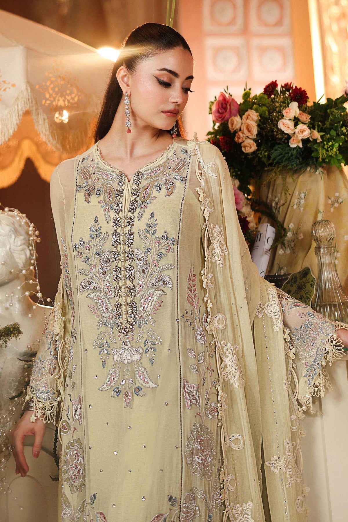 CHIFFON HEAVY EMBROIDERED UNSTITCHED 3PC SUIT