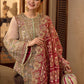 ORGANZA HEAVY EMBROIDERED 3PC UNSTITCH