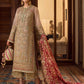 ORGANZA HEAVY EMBROIDERED 3PC UNSTITCH