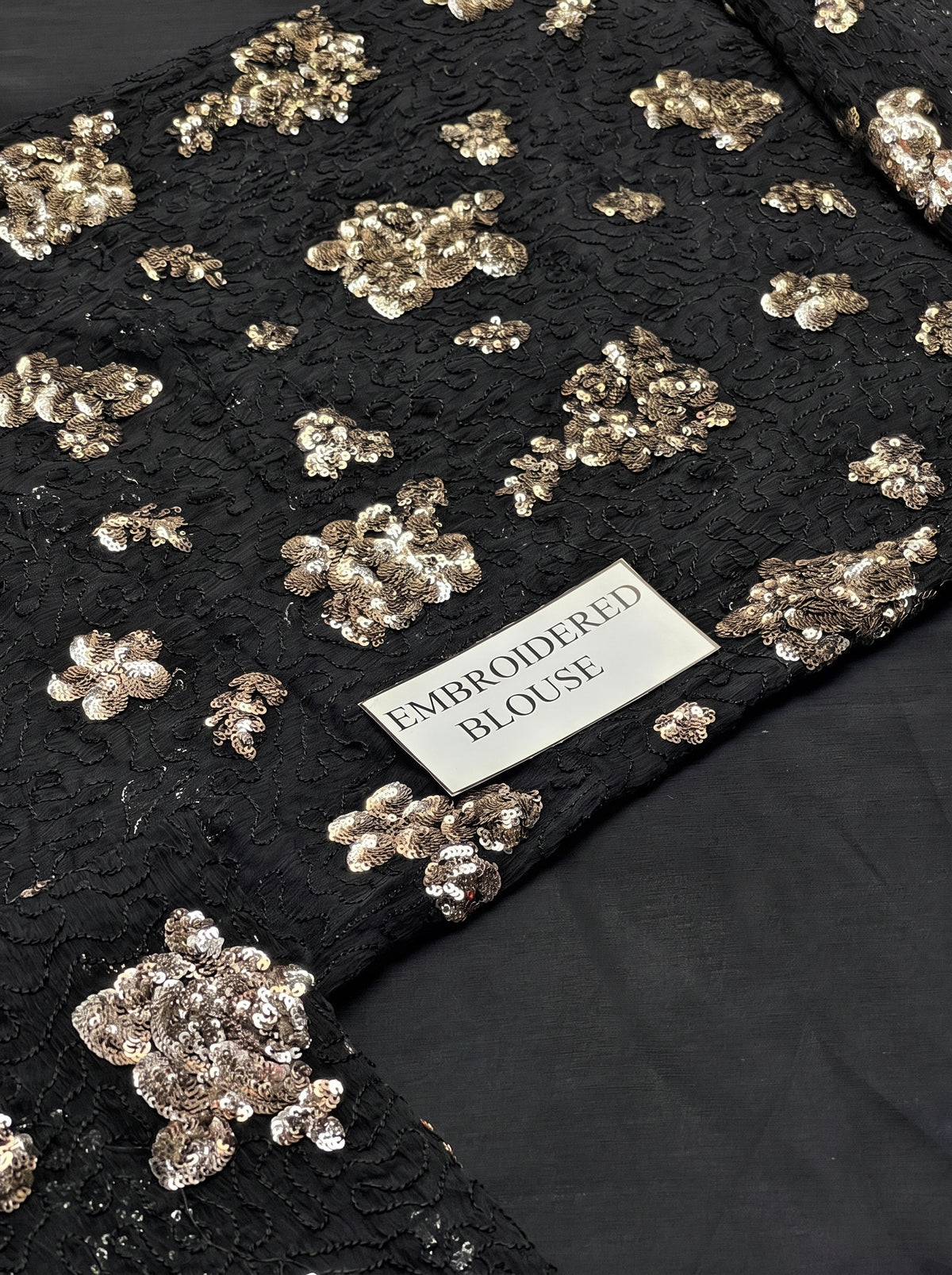 HEAVY EMBROIDERED UNSTITCHED SAREE