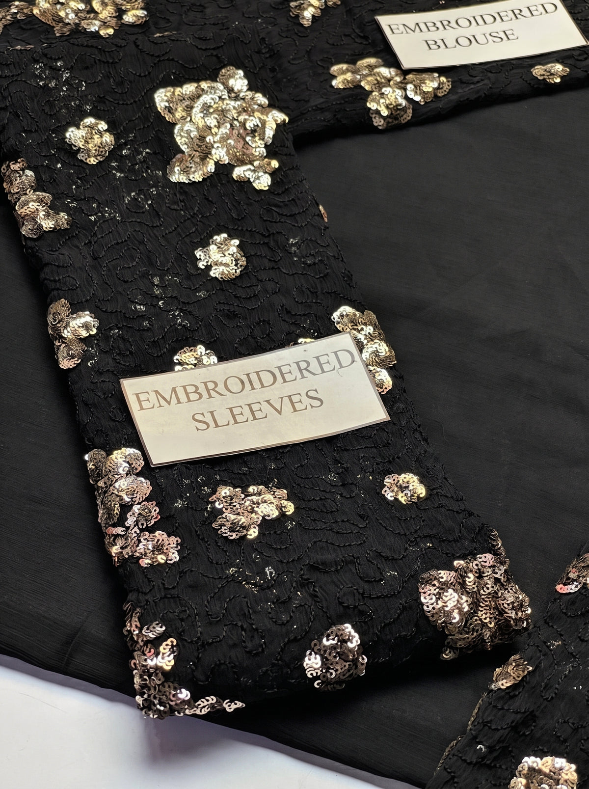 HEAVY EMBROIDERED UNSTITCHED SAREE