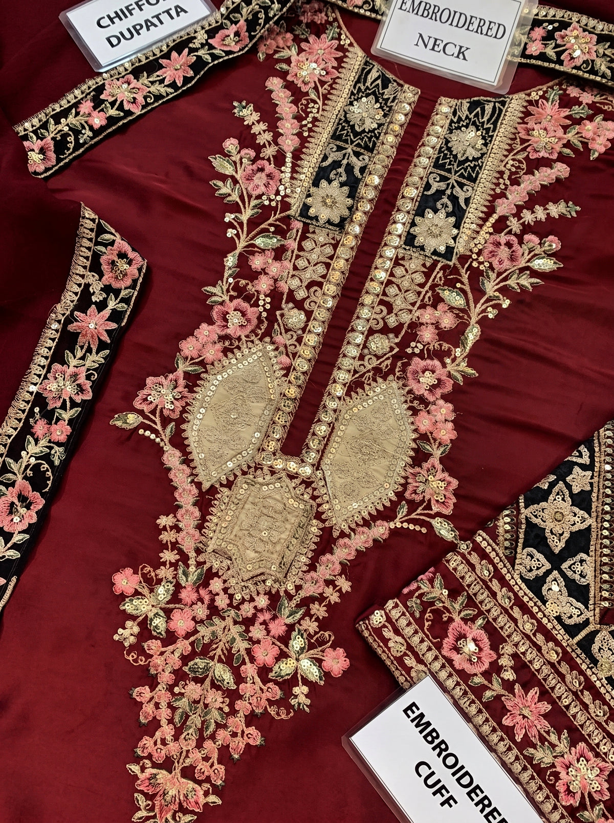 ETHNIC KAFTAN UNSTITCH 2PC