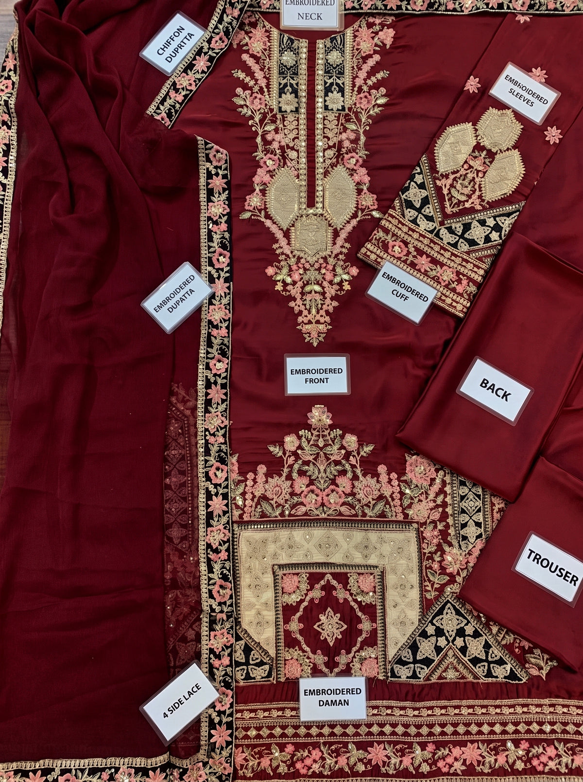ETHNIC KAFTAN UNSTITCH 2PC