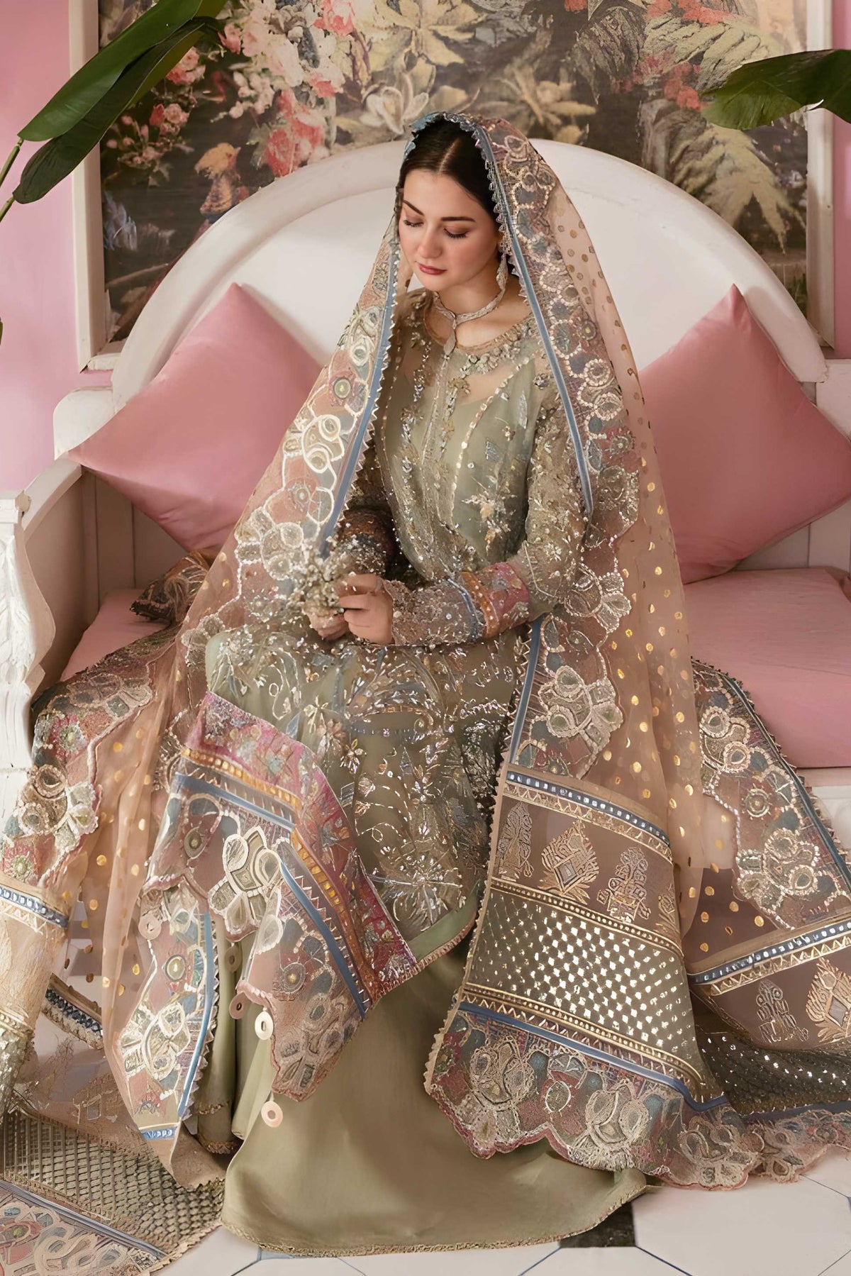 ELAF ORGANZA UNSTICHED 3PC SUIT